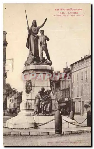 Cartes postales Les Hautes Pyrenees Tarbes Le Monument Aux Morts Militaria