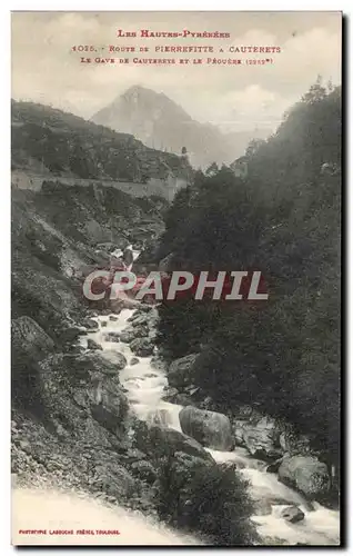 Cartes postales Les Hautes Pyrenees Route De Pierrefitte Cauterets Le Gave De Cauterets Et Le