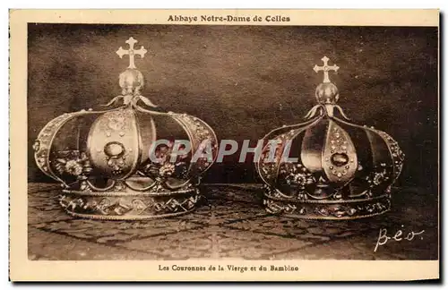 Cartes postales Abbaye Notre Dame de Celles Les Couronnes de la Vierge et du Bambino