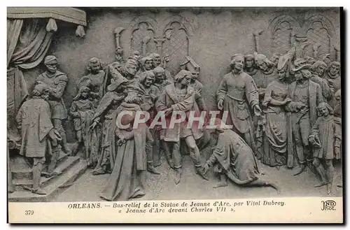 Cartes postales Orleans Bas Relief De Statue De Jeanne d&#39Arc Par Vital Dubray