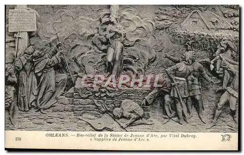 Cartes postales Orleans Bas Relief De La Statue De Jeanne d&#39Arc Par Vital Dubray