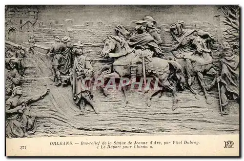 Ansichtskarte AK Orleans Bas Relief De La Statue De Jeanne d&#39Arc Par Vital Dubray