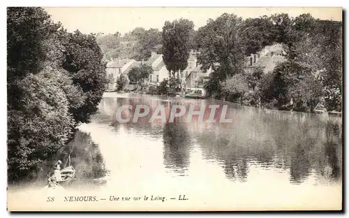 Cartes postales Nemours Une Vue Sur Le Loing pecheurs