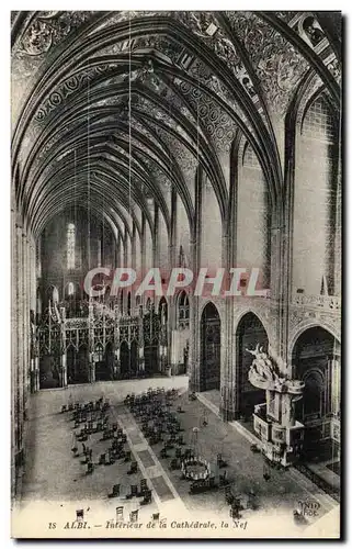 Cartes postales Albi Interieur de la Cathedrale la Nef