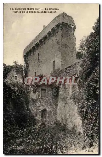 Cartes postales Clisson Le Chateau Ruines de la Chapelle et du Donjon