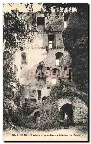 Cartes postales Clisson Le Chateau Interieur du Donjon