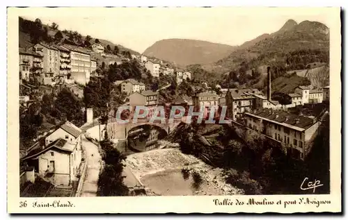 Cartes postales Saint Claude Vallee des Moulins et pont d'Avignon