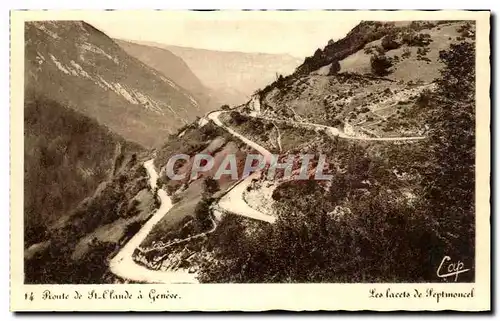 Cartes postales Route de St Claude a Genese Les lacets de Septmoncel