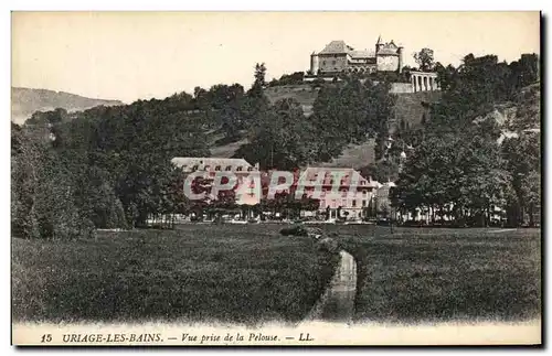 Cartes postales Uriage Les Bains Vue Prise De LA Pelouse