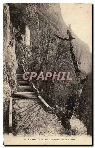 Ansichtskarte AK La Sainte Baume Escaliers De La Grotte