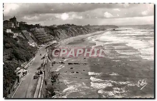 Cartes postales Biarritz La Plage A La Cote Des Basques