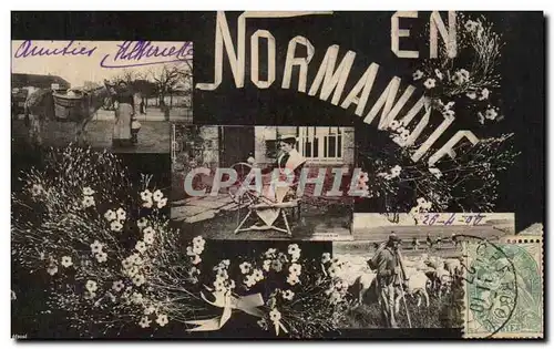 Cartes postales En Normandie Fileuse Berger