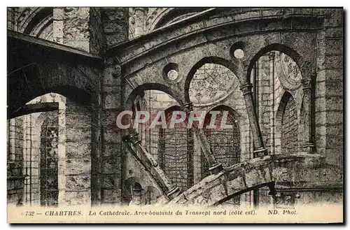 Ansichtskarte AK Chartres La Cathedrale Ares Boutants du Transept nord