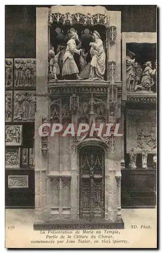 Cartes postales Chartres La Cathedrale La Presentation de Marie au Temple Partie de la Cloture du Choeur