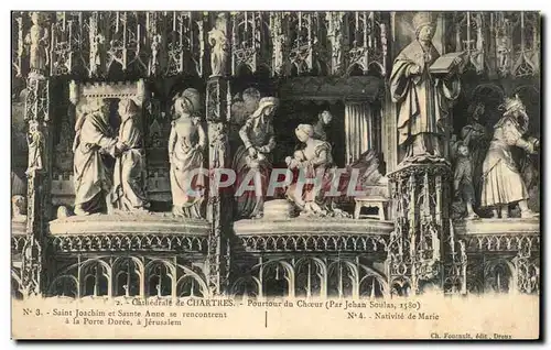 Cartes postales Cathedrale de Chartres Pourtour du Choeur Nativite de Marie