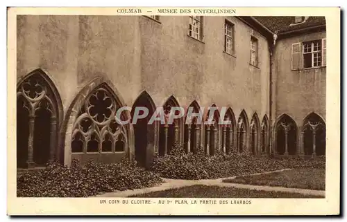 Ansichtskarte AK Colmar Musee des Unterlinden Un Coin du Cloitre