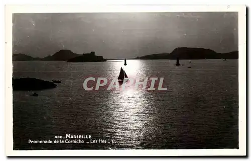 Cartes postales Marseille Promenade de la Corniche Les lles