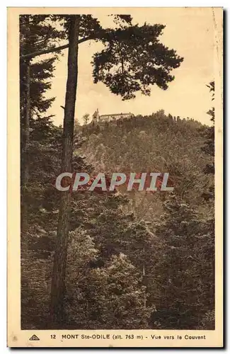 Cartes postales Mont Ste Odile Vue Vers le Couvent