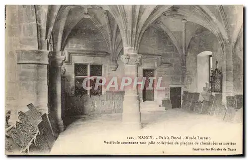 Cartes postales Nancy Palais Ducal Musee Lorrain Vestibule Contenant une jolie collection de Plaques de Chominee