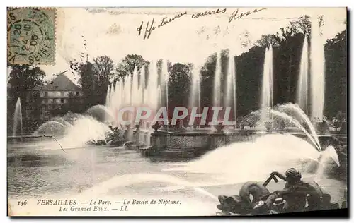 Cartes postales Versailies Le Parc Le Bassin de Neptune Les Grandes Eaux