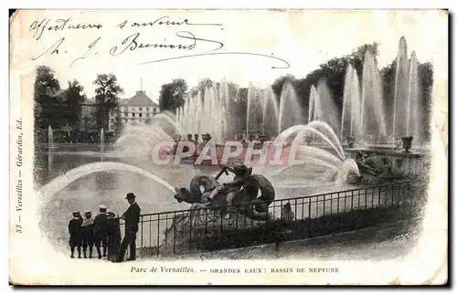 Cartes postales Parc de Versailles Grandes Eaux Bassin De Neptune