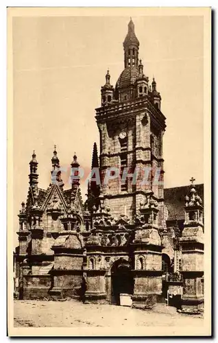 Ansichtskarte AK Saint Thegonnec L&#39eglise Facade et porche