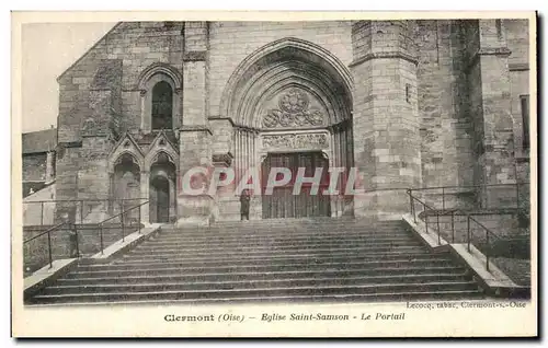 Ansichtskarte AK Clermont Eglise Saint Samson Le Portail