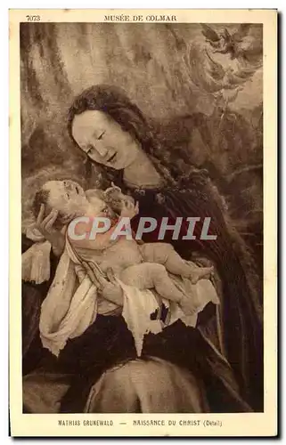 Cartes postales Musee De Colmar Mathias Grunewald Naissance Du Christ