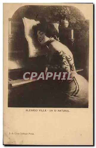 Cartes postales Aleardo Villa Un Si Naturel piano Femme