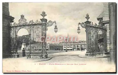 Cartes postales Nancy Place Stanislas A Grilles Jean Lamour