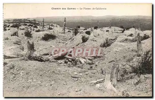 Cartes postales Chemin Des Dames Le Plateau De Californie Militaria