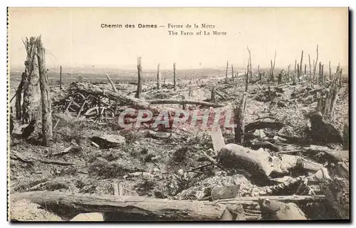 Ansichtskarte AK Chemin Des Dames Ferme De La Motte Militaria