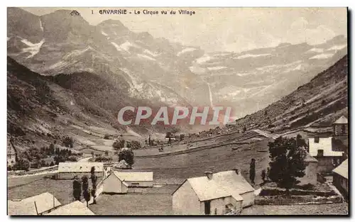 Cartes postales Gavarnie Le Cirque Vu Du Village Ecuries