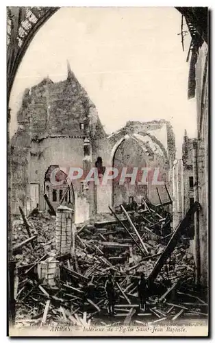 Cartes postales Arras Interieur De l&#39Eglise Saint Jean Baptiste Militaria
