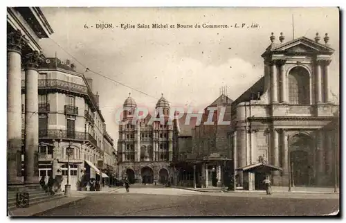 Ansichtskarte AK Dijon Eglise Saint Michel Et Bourse Du commerce