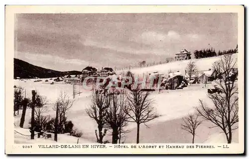 Cartes postales Villard De Lans En Hiver Hotel De l&#39Adret Et Hameau Des Pierres