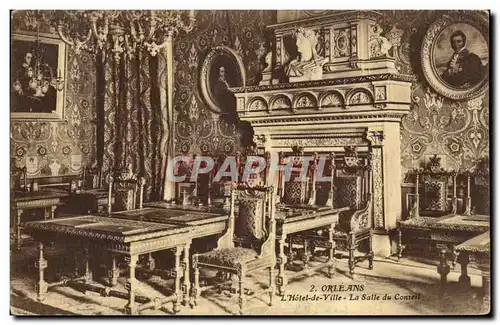 Cartes postales Orleans L'Hotel de Ville La Salle du Conseil