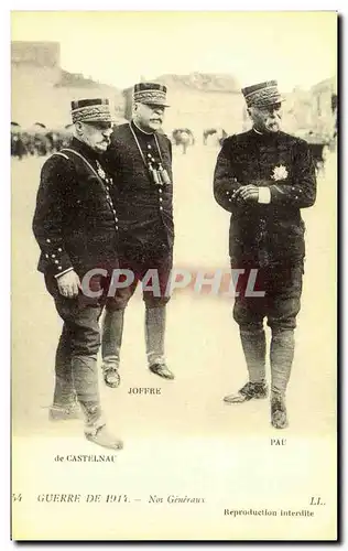 REPRO Joffre Pau De Castelnau Guerre De Nes Generaux Militaria