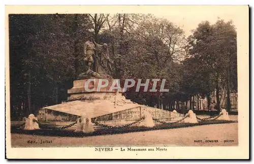 Cartes postales Nevers Le Monument aux Morts Militaria