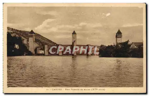 Cartes postales Cahors Pont Valentre En Amont