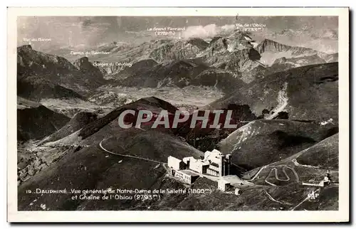 Cartes postales Dauphine Vue Generale De Notre Dame De La Salette Et Chaine De l'Obiou