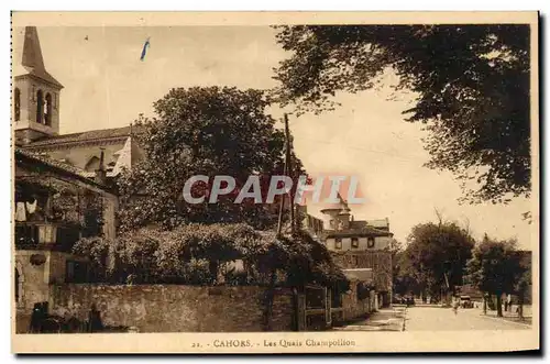 Cartes postales Cahors Les Quais Champoilion