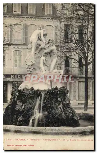 Cartes postales Tarbes Fontaine Sur La Place Maubourguet