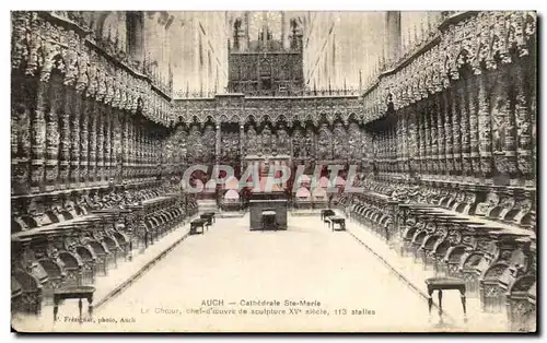 Cartes postales Auch Cathedrale Ste Marie Le Choeur