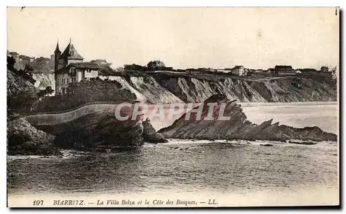 Cartes postales Biarritz La Villa Et La Cote Des Basques