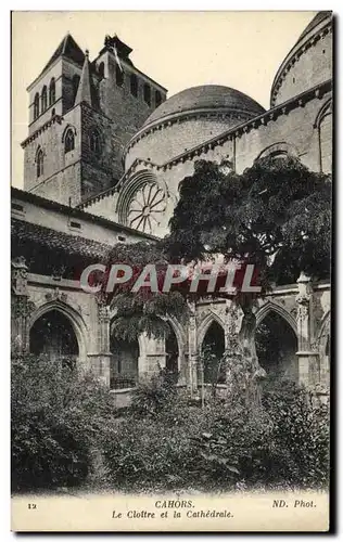 Ansichtskarte AK Cahors Le Cloitre et la Cathedrale