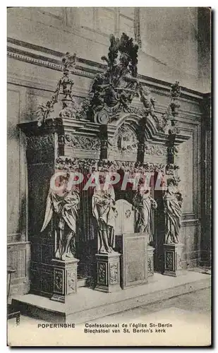 Cartes postales Poperinghe Confessionnal de I&#39eglise St Bertin