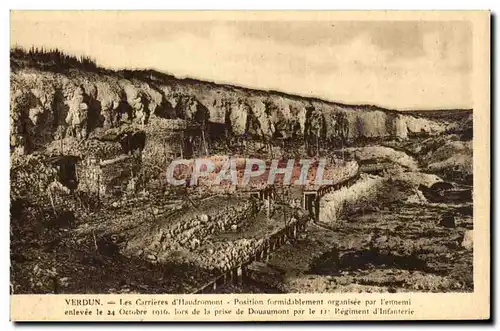 Cartes postales Verdun Les Carrieres d'Haudromont Militaria