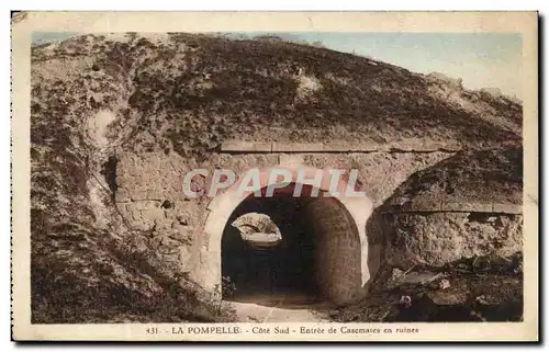 Cartes postales La Pompelle Cote Sud Entree de Casemates en ruines Militaria