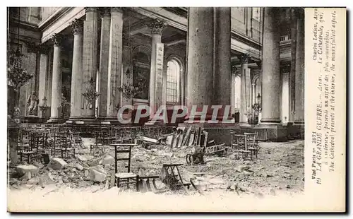 Cartes postales La Grande Guerre Charles Arras La cathedrale Militaria